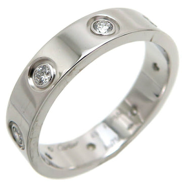CARTIER #49 Love Wedding Diamond Women's Ring 750 White Gold No. 9