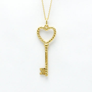 TIFFANY Twisted Heart Key Necklace Yellow Gold [18K] No Stone Men,Women Fashion Pendant Necklace [Gold]