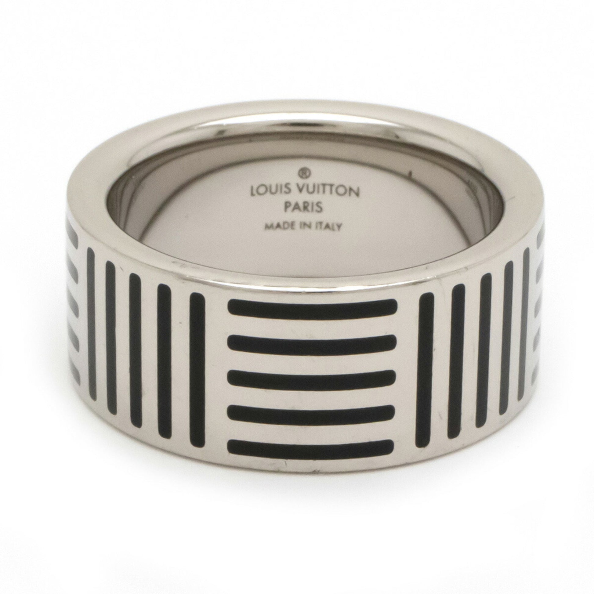 Louis Vuitton Berg Damier Colors Ring No. 19 #19 M Size Silver Black M