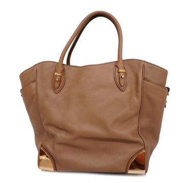 SALVATORE FERRAGAMO Tote Bag Leather Brown Gold Hardware Women's