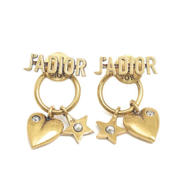 CHRISTIAN DIOR Dior J'ADIOR Heart and Star Stone Earrings Gold