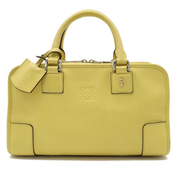 LOEWE Amazona 28 Anagram Handbag Boston Bag Leather Yellow 352.35.A03