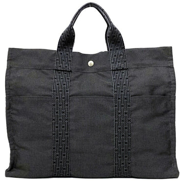 Hermes MM Gray Yell Canvas HERMES Tote Bag Women's Men's Handbag