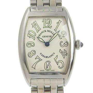 FRANCK MULLER Casablanca 1752QZ Stainless Steel Quartz Analog Display Ladies White Dial Watch