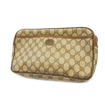 Gucci Clutch Bag 89.01.044 Women's GG Supreme Clutch Bag Beige