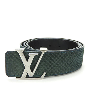 LOUIS VUITTON Belt Suntulle Initial M9765 95 38 Green Suede Leather Accessories Men's  leather belt