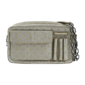 LOUIS VUITTON McKenna Handbag M92362 Monogram Shine Leather Silver Gold Hardware Chain Shoulder Bag
