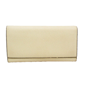 VALEXTRA Removable 12 Card Holder V9L15 Men,Women Leather Long Wallet [bi-fold] Cream