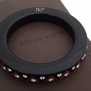 LOUIS VUITTON Bracelet Brasse Magnetic Brown Black Plastic Rhinestone Bangle Breath Ladies M66411