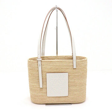 LOEWE Square Basket Bag Small Raffia/Calf Natural/White A223099X08 Handbag Tote Anagram
