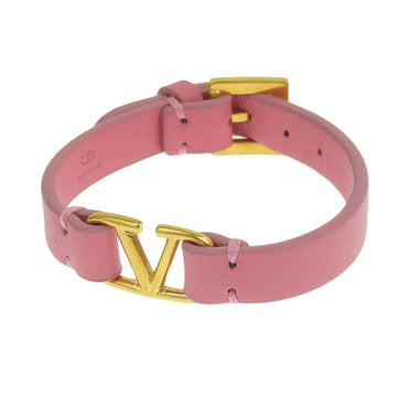 Valentino V signature bracelet pink leather