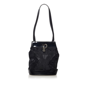 Salvatore Ferragamo tote bag AU-21 6779 black nylon patent leather ladies