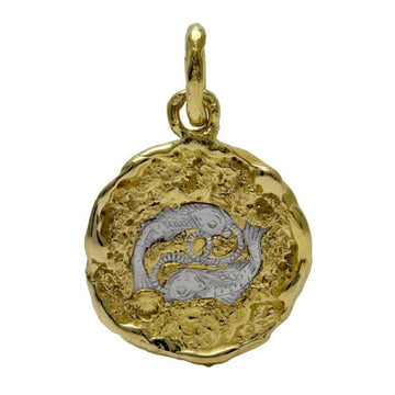 CHAUMET Zodiac Coin Pisces Motif K18YG Yellow Gold K18WG White Pen Head