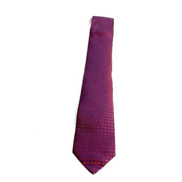 HERMES Red All Over Pattern Silk Brand Accessories Necktie Men's