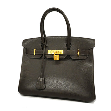 Hermes Birkin Birkin 30 L Stamped Vo Epson Women's Handbag Chocolat
