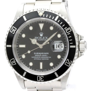 ROLEXPolished  Submariner 16610 Date S Serial Steel Automatic Watch BF555800