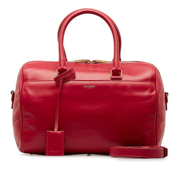 SAINT LAURENT Baby Duffle Handbag Shoulder Bag Pink Leather Women's