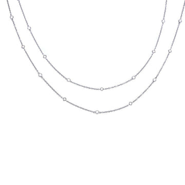 TIFFANY visor yard 20P diamond Pt950 necklace platinum