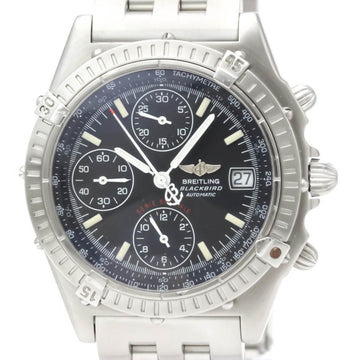 Polished BREITLING Chronomat Black Bird Steel Automatic Watch A13350 BF553387