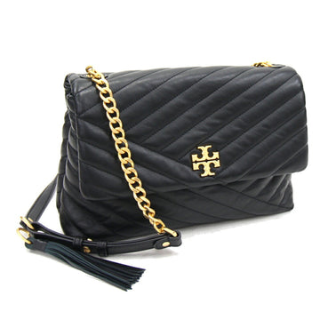 TORY BURCH Shoulder Bag Kira Chevron 58465 Black Leather Chain Quilted Women's