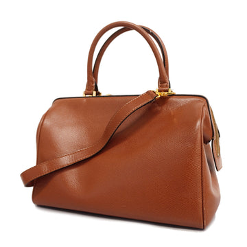 CELINEAuth  2WAY Bag Women's Leather Brown