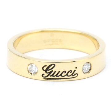 GUCCI Icon Print Ring Yellow Gold [18K] Fashion Diamond Band Ring Gold