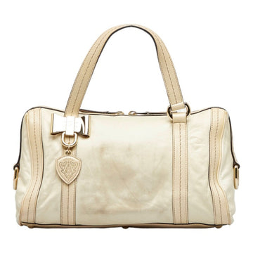 GUCCI Duchessa Line Handbag Boston 181487 White Leather Ladies