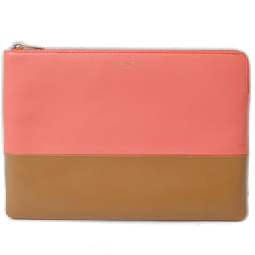 Celine Clutch Pouch Bag iPad Case CELINE Bicolor Flamingo Camel 100093HTM.25FC
