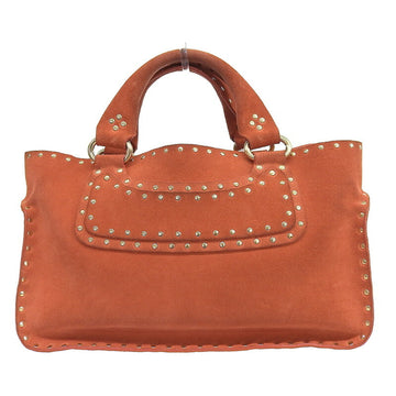 Celine Bag Ladies Tote Handbag Boogie Suede Orange Studs