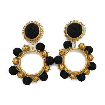 DOLCE&GABBANA Earring Earring Gold Black Gold Plated Gold Black