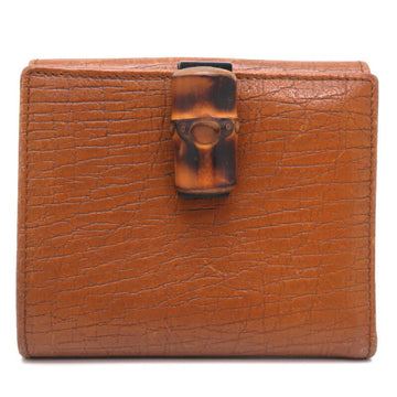 GUCCI Bamboo Women's Bifold Wallet 112531 Leather Camel