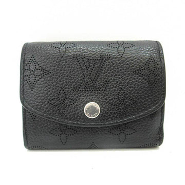 LOUIS VUITTON Wallet Portofeu Ilysse XS Noir Black Mini Trifold Women's Monogram Mahina M67498 LOUISVUITTON