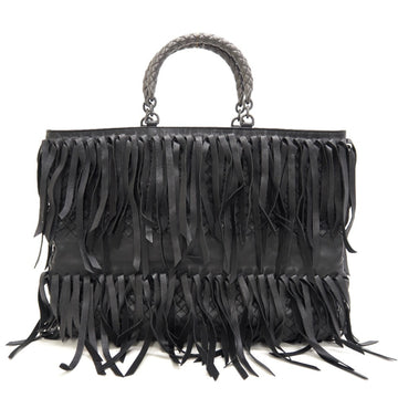 BOTTEGA VENETA Metal Handbag Intrecciato Black Unisex