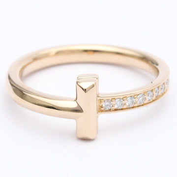 TIFFANYPolished  T One Narrow Diamond Ring 18K Pink Gold BF558343