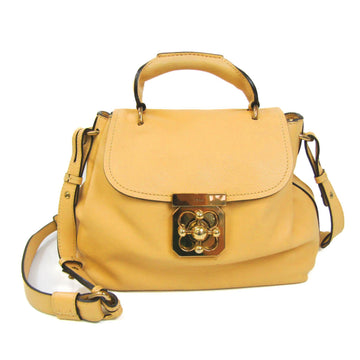 CHLOE Elsie Women's Leather Handbag,Shoulder Bag Light Beige