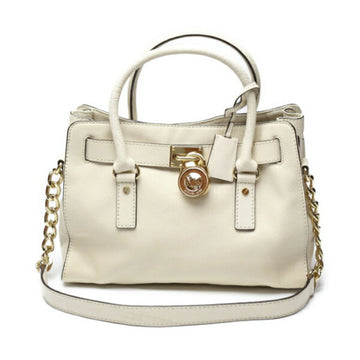 MICHAEL KORS 2WAY Shoulder Bag Leather White Handbag
