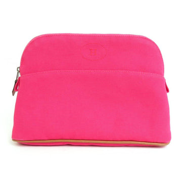 HERMES Pouch Multi Case Bolide Cotton Pink Silver Ladies