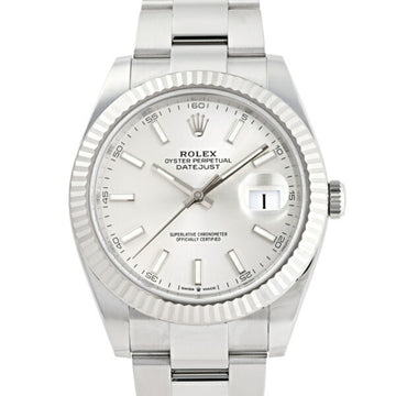 ROLEX Datejust 41 126334 Silver Bar Dial Watch Men's