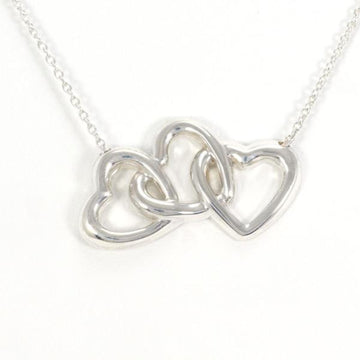 TIFFANY triple heart silver necklace total weight about 3.3g 40cm jewelry