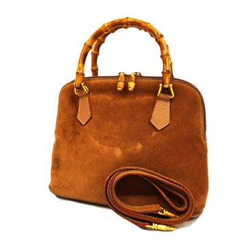 GUCCIAuth  Bamboo 2way Bag 000 1817 0290 Women's Suede Handbag,Shoulder Bag