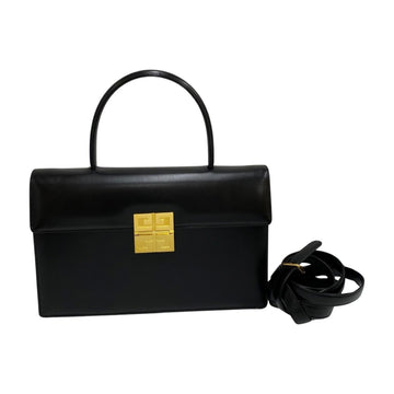GIVENCHY 4G logo metal fittings calf leather genuine 2way shoulder bag handbag black 22225