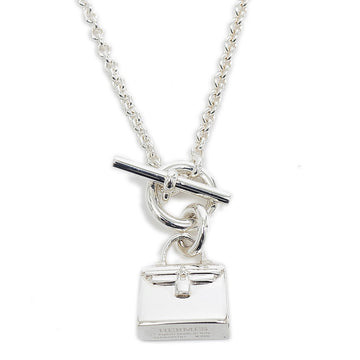 Hermes Amulet Kelly Necklace Pendant Silver SV925