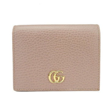 GUCCI Bifold Wallet Compact 456126 GG Marmont Beige Accessories Women's  Leather beige gold