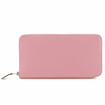 HERMES Azap Silk In Long Wallet Vo Epsom x Rose Confetti Pink T Women's