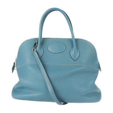 HERMES Bolide 35 Handbag Taurillon Clemence Blue Jean Silver metal fittings 2WAY shoulder bag ?I stamp