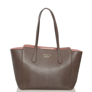 Gucci Swing Tote Bag 354408 Brown Pink Leather Ladies GUCCI