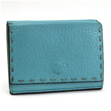 FENDI Selleria trifold wallet 8M0395 light blue  ladies with coin purse