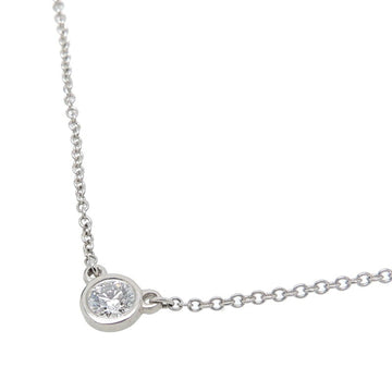 TIFFANY Visor Yard Diamond Women's Necklace Pt950 Platinum