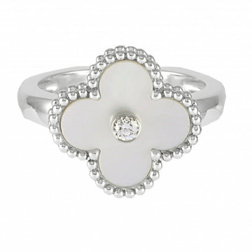 VAN CLEEF & ARPELS Vintage Alhambra Ring K18WG White Gold