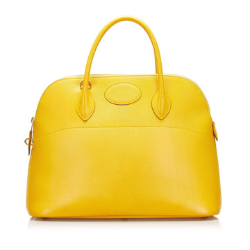 Hermes Bolide 35 Handbag Yellow Couchbel Leather Women's HERMES